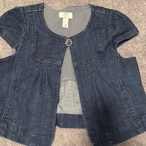 LOFT Women’s  Blue Jean Jacket Vest